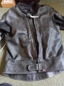 Leather Bike Jacket .Scott UK. Size 10 approx. Full protection.Excellent conditi - Picture 1 of 7