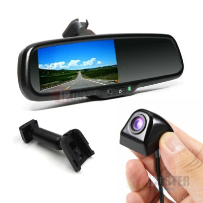 4.3" Mirror Car Rear View Monitor No1 Bracket Reversing Camera For Toyota Nissan - Image 1 of 4