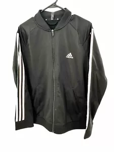 Adidas Giacca da Pista Donna Rosa/Nero 3 Strisce Tricot Taglia Large - Foto 1 di 4