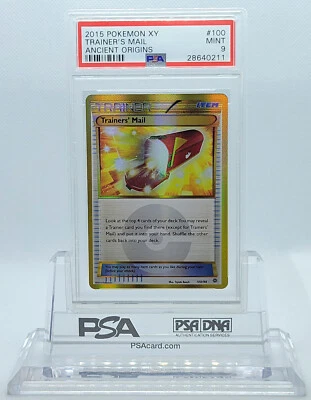 POKEMON ANCIENT ORIGINS TRAINER'S MAIL #100 GOLD HOLO FOIL PSA 9 MINT #28640211 - Image 1 of 4