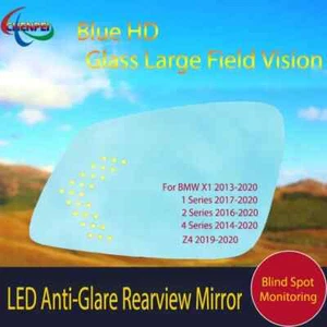 1 Pair Heated Side Mirror Glass Rearview Mirror For BMW X1 1 2 4 Series Z4 13-20 - Picture 1 of 13
