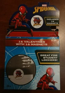 Tarjetas de San Valentín de Marvel Spiderman 16 unidades con 16 imanes NUEVAS - Imagen 1 de 2