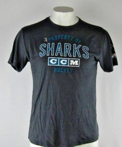 San Jose Sharks NFL CCM Men's Charcoal Gray T-Shirt - Picture 1 of 5