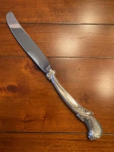 POLISHED WALLACE WALTZ OF SPRING TRUE DINNER KNIFE STERLING SILVER FLATWARE - Picture 1 of 4