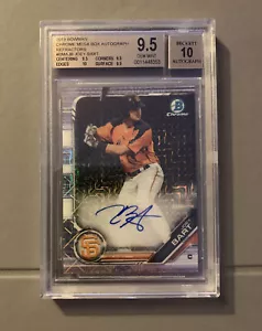 2019 Bowman Chrome Mega Box Refractor Autograph Auto Joey Bart RC Rookie BGS 9.5 - Picture 1 of 2