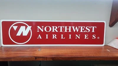 北西航空公司复古风格铝标志 6" x 24" — 第 1/4 张图片