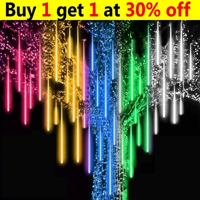 ACESOME 8pcs/set Christmas Meteor Shower String Lights Falling Rain Tree Outdoor Garden