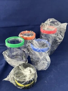 4 Magic Bullet Replacement Cups with Handles 1 To Go Lid + 3 Lids + 1 Ring New - Picture 1 of 5