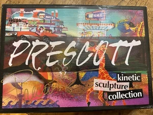 PRESCOTT "GET YOUR KICKS ON ROUTE 66" Kinetische Skulptur SIGNIERT Batteriebetrieben - Bild 1 von 10