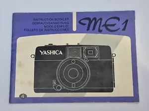 Folleto manual de instrucciones originales para cámara Yashica ME1, multi idioma - Imagen 1 de 8