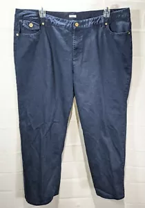 LIZ&CO. Women's Plus Blue MId Rize Regular FIt Straight Leg Stretch Jeans sz 24W - Picture 1 of 10