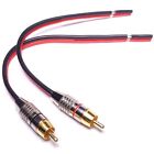 Speaker Cables to RCA Plugs Adapter, 2-Channel (1 Foot) W3I2