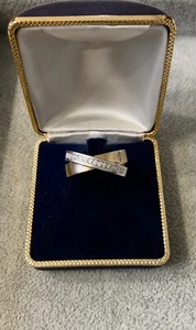 585/- 14KT bicolor Gelbgold Ring, Diamant cr 0,3ct , Damen, gr 59/19 - Bild 1 von 2