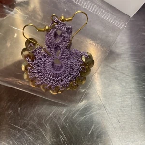 Bunte Häkel Ohrringe Handarbeit Türkei - Bild 1 von 2