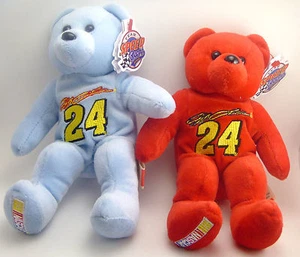Lot of 2 Jeff Gordon Nascar 8" Team Speed Bean Bag Bears - Picture 1 of 3