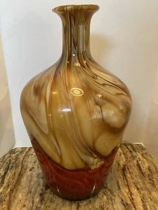 Murano Vintage Hand Blown classic bulbous base that tapers into a flared neck. - Picture 1 of 9