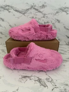 Nike Calm Mule SE Playful Pink Fur Slippers Slides FZ3119-600 Women’s Size 8 - Picture 1 of 8