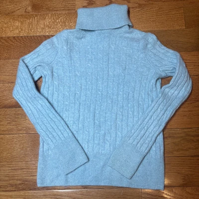 Suéter de cachemir Vineyard Vines para mujer S Pullover verde azulado capucha cuello Foto 1 de 4