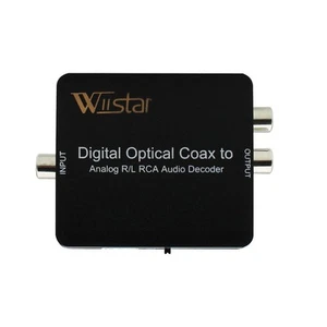 Wiistar Glasfaser Decoder Unterstützung AC3/DTS/Toslink Koaxial Digital zu Analog - Bild 1 von 9