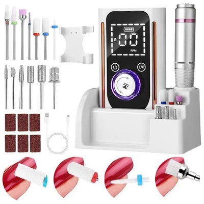 Nagelfräser für Gelnägel Professionelle 45000 U/Min Elektrische Nagelfeile Set - Bild 1 von 4