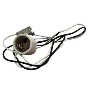 Porcelain Light Socket with Clip Hand Made for Pole Lights - Picture 1 of 4