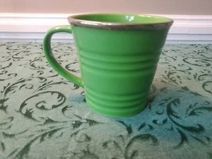 2007 Starbucks Kaffeebecher Tasse 14oz. Großer grüner Silberrand GUC - Bild 1 von 6