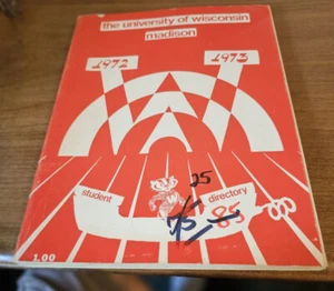 1972-73 University of Wisconsin Madison student directory - Picture 1 of 1