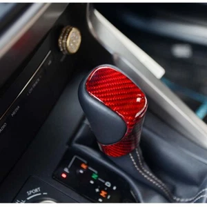 Red Carbon Fiber Automatic Gear Shifter Knob Cover Trim Fits Lexus IS250 IS350 - Picture 1 of 6