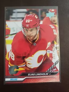 2023-24 Elias Lindholm Deluxe /250 Upper Deck Series 1 Hockey Calgary Flames - Picture 1 of 2