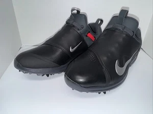 Nike Tour Premiere Golf PGA Black Silver Shoes Cleats AO2241-002 Mens Sz 9.5 - Picture 1 of 7