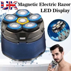 6D Magnetic Electric Razor Wet Dry Head Shaver for Bald Men Trimmer Grooming Kit - Picture 1 of 24