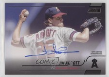 2022 Topps Stadium Club Auto Black Foil /25 Jim Abbott #SCBA-JA Auto
