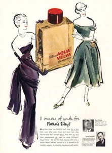 1950 Aqua Velva: 11 Ounces of Youth Fathers Day Vintage Print Ad - Picture 1 of 1