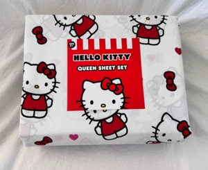 4 piece Sanrio Hello Kitty Queen Sheet Set NIP - Picture 1 of 9