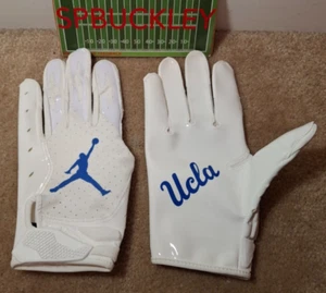 NIKE JORDAN VAPOR JET 6.0 NCAA UCLA BRUINS RECEIVER FOOTBALL GLOVES, LARGE - Picture 1 of 2