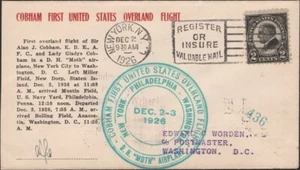 U.S 1926. Premier Vol " Cobham ", New York - Washington, D.C - Picture 1 of 1