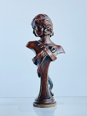 Jugendstil Bronze Figur Petschaft Akt Nude Art Nouveau Bronze Sculptur Seal • 499€