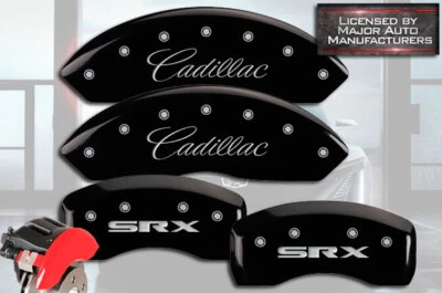 2004-2009 "Cadillac SRX" Front + Rear Black MGP Brake Disc Caliper Covers 4p Set - Image 1 of 4