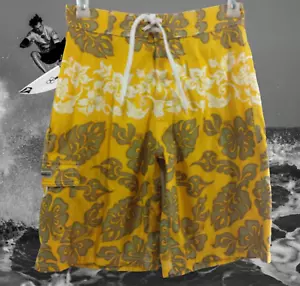 Costume da bagno ONEILL uomo ragazzo ragazzo tavola pantaloncino 30 vita giallo surfista hawaiano - Foto 1 di 6