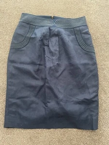 Jaeger navy short skirt size 10. Silk & Linen. Lined. Preowned, great condition - Picture 1 of 5