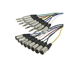 MONOPRICE, INC. 601296 TRS (M) TO XLR (M) SNAKE CABLE 8 CHAN 1M