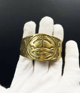 Pulsera egipcia hecha a mano con el escarabajo egipcio (símbolo de buena suerte) - Imagen 1 de 2