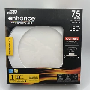 Feit Electric Canless Downlight Bright White 6" 3000K 12W MULTIPLE AVAILABLE NEW - Picture 1 of 5