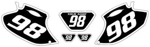 1998-2000 Yamaha WR400F Pre-Printed Black Backgrounds White Bold Pinstripe - Picture 1 of 3