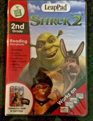 LeapFrog LeadPad Shrek 2 Interactive Cartridge Book 2nd Grade Reading Sealed New - Image 1 of 4