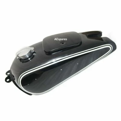 Petrol Fuel Gas Tank Steel Black Painted White Stripe Fits BMW R71 - Image 1 of 4