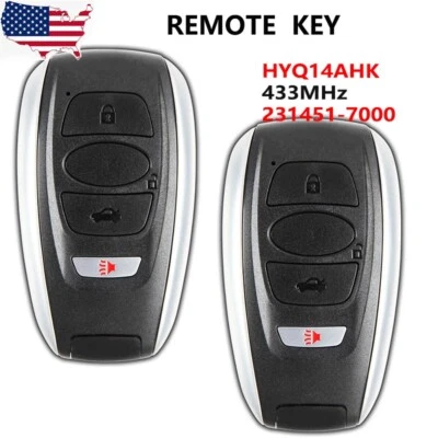 2X HYQ14AHK Remote Key Fob for Subaru Ascent BRZ Forester Outback 2018-2024 Foto 1 de 2
