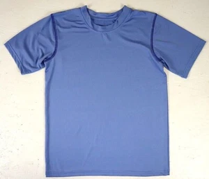 Boys Black Bear T-shirt L Large Blue Bear-2PT Athletic Poly Spandex Sport - Picture 1 of 6