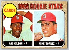 1968 Topps Cards Rookies - Hal Gilson/Mike Torrez Rookie St. Louis Cardinals