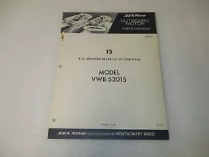 Montgomery Wards Sea King 15 HP Model VWB-52015 Parts Catalog Manual MW-83 - Picture 1 of 6